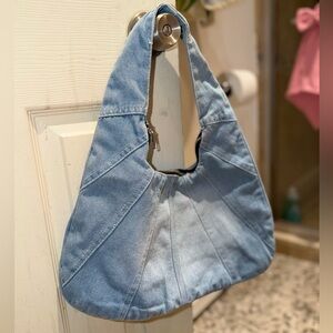Casual Light Blue Denim Hobo Bag NWOT